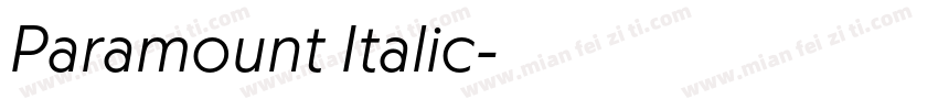 Paramount Italic字体转换
